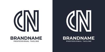 Simple CN Monogram Logo, suitable for any business with CN or NC initial. vector