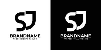 Letter SJ Monogram Logo, suitable for any business with SJ or JS initials. vector
