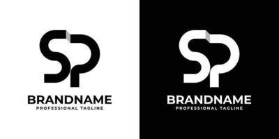 Letter SP Monogram Logo, suitable for any business with SP or PS initials. vector