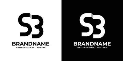 Letter SB Monogram Logo, suitable for any business with SB or SB initials. vector