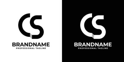 Letter CS Monogram Logo, suitable for any business with CS or SC initials. vector