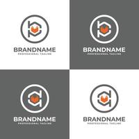 Letter BP or DQ Monogram Book Hexagonal Logo, suitable for any business related to book with BP or DQ initials. vector