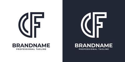 Simple CF Monogram Logo, suitable for any business with CF or FC initial. vector