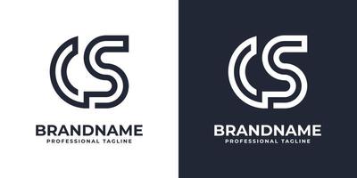 Simple CS Monogram Logo, suitable for any business with CS or SC initial. vector