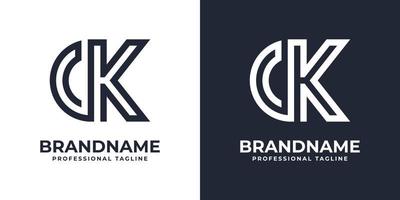 Simple CK Monogram Logo, suitable for any business with CK or KC initial. vector
