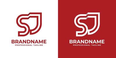 Modern Letter SJ Logo, suitable for any business with SJ or JS initial. vector