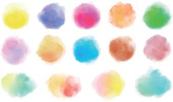 watercolor vector circles. background for title and logo