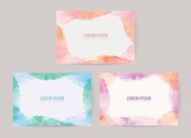 watercolor vector frame set