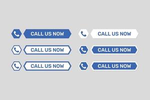 Set of Call us now buttons vector