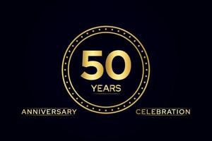 50 years golden anniversary celebration Vector element