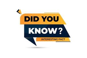 Did you know Interesting fact vector eliment