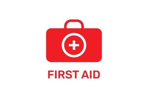 First aid bag first aid kit icon vector illustration