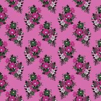 Beautiful watercolor flowers patterns on colorful background. pattern design vector