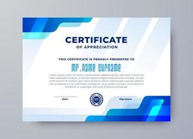 Abstract Certificate award template with modern line pattern. Diploma vector template.