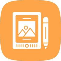 Pen Tablet Creative Icon Design vector