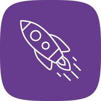 Inclined Rocket Creative Icon Design vector