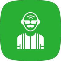 Old Man Creative Icon Design vector