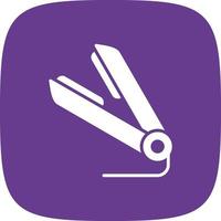 Hair Straightener Creative Icon Design vector