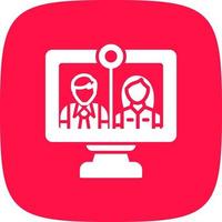 Online Interview Creative Icon Design vector