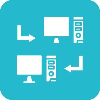 Shared Systems Glyph Round Corner Background Icon vector