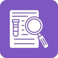 Research Paper Glyph Round Corner Background Icon vector