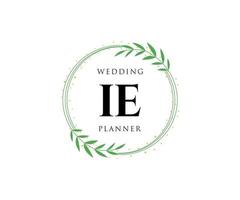 es decir, letras iniciales colección de logotipos de monogramas de boda, plantillas florales y minimalistas modernas dibujadas a mano para tarjetas de invitación, guardar la fecha, identidad elegante para restaurante, boutique, café en vector