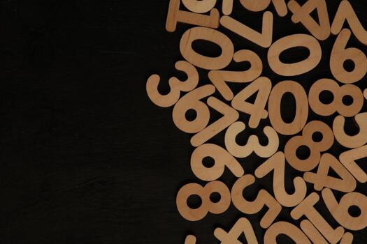 Background of numbers. from zero to nine. Numbers texture. Finance data concept. Mathematic. Seamless pattern with numbers. financial crisis concept. Business success. photo