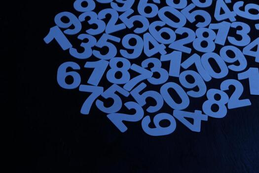 Background of numbers. from zero to nine. Numbers texture. Finance data concept. Mathematic. Seamless pattern with numbers. financial crisis concept. Business success. photo