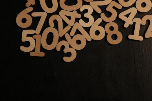 Background of numbers. from zero to nine. Numbers texture. Finance data concept. Mathematic. Seamless pattern with numbers. financial crisis concept. Business success. photo