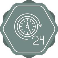 Icono de vector de 24 horas