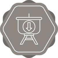 Downloading Presentation Vector Icon