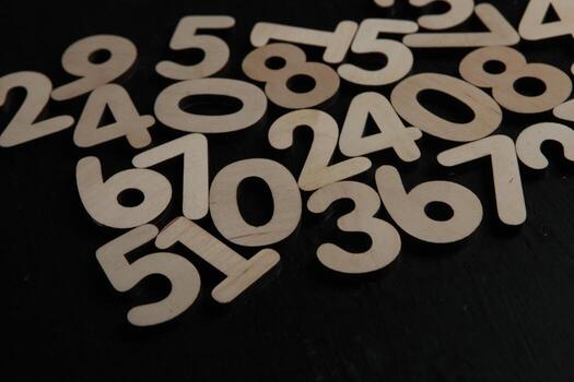 Background of numbers. from zero to nine. Numbers texture. Finance data concept. Mathematic. Seamless pattern with numbers. financial crisis concept. Business success. photo