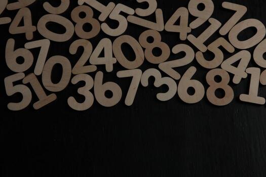 Background of numbers. from zero to nine. Numbers texture. Finance data concept. Mathematic. Seamless pattern with numbers. financial crisis concept. Business success. photo
