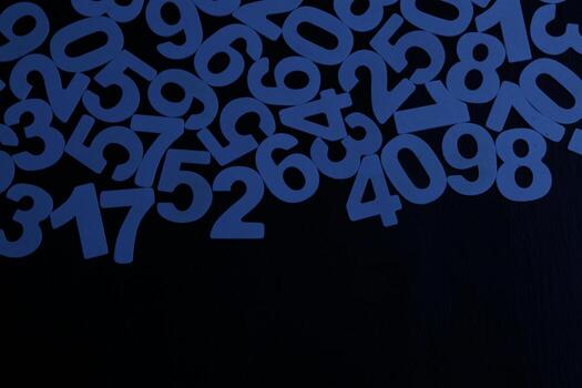 Background of numbers. from zero to nine. Numbers texture. Finance data concept. Mathematic. Seamless pattern with numbers. financial crisis concept. Business success. photo