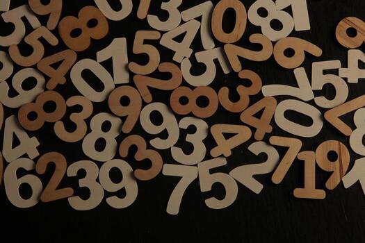 Background of numbers. from zero to nine. Numbers texture. Finance data concept. Mathematic. Seamless pattern with numbers. financial crisis concept. Business success. photo
