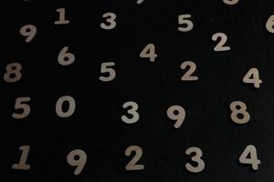 Background of numbers. from zero to nine. Numbers texture. Finance data concept. Mathematic. Seamless pattern with numbers. financial crisis concept. Business success. photo