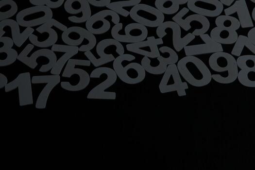 Background of numbers. from zero to nine. Numbers texture. Finance data concept. Mathematic. Seamless pattern with numbers. financial crisis concept. Business success. photo