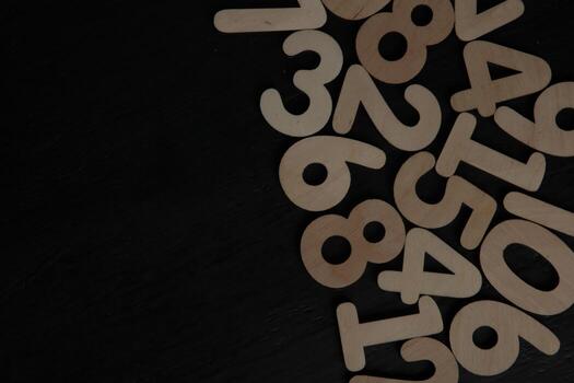 Background of numbers. from zero to nine. Numbers texture. Finance data concept. Mathematic. Seamless pattern with numbers. financial crisis concept. Business success. photo