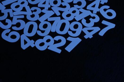 Background of numbers. from zero to nine. Numbers texture. Finance data concept. Mathematic. Seamless pattern with numbers. financial crisis concept. Business success. photo