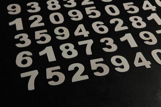 Background of numbers. from zero to nine. Numbers texture. Finance data concept. Mathematic. Seamless pattern with numbers. financial crisis concept. Business success. photo