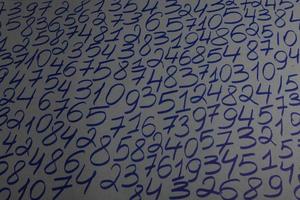 Background of numbers. from zero to nine. Numbers texture. Finance data concept. Mathematic. Seamless pattern with numbers. financial crisis concept. Business success. photo