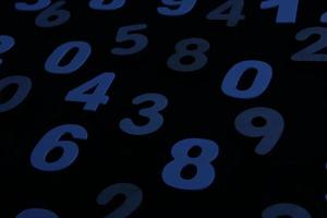 Background of numbers. from zero to nine. Numbers texture. Finance data concept. Mathematic. Seamless pattern with numbers. financial crisis concept. Business success. photo