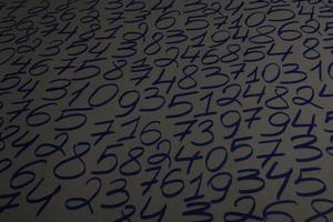 Background of numbers. from zero to nine. Numbers texture. Finance data concept. Mathematic. Seamless pattern with numbers. financial crisis concept. Business success. photo