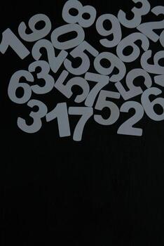 Background of numbers. from zero to nine. Numbers texture. Finance data concept. Mathematic. Seamless pattern with numbers. financial crisis concept. Business success. photo