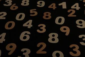 Background of numbers. from zero to nine. Numbers texture. Finance data concept. Mathematic. Seamless pattern with numbers. financial crisis concept. Business success. photo