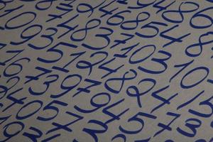Background of numbers. from zero to nine. Numbers texture. Finance data concept. Mathematic. Seamless pattern with numbers. financial crisis concept. Business success. photo