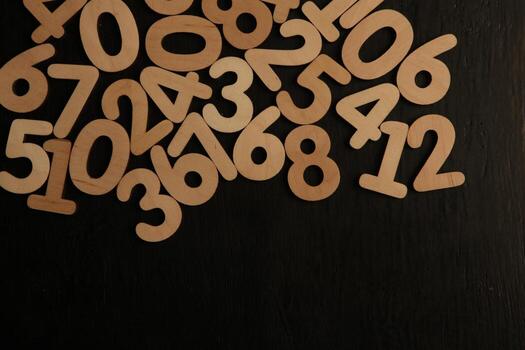 Background of numbers. from zero to nine. Numbers texture. Finance data concept. Mathematic. Seamless pattern with numbers. financial crisis concept. Business success. photo