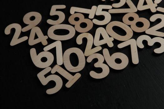 Background of numbers. from zero to nine. Numbers texture. Finance data concept. Mathematic. Seamless pattern with numbers. financial crisis concept. Business success. photo