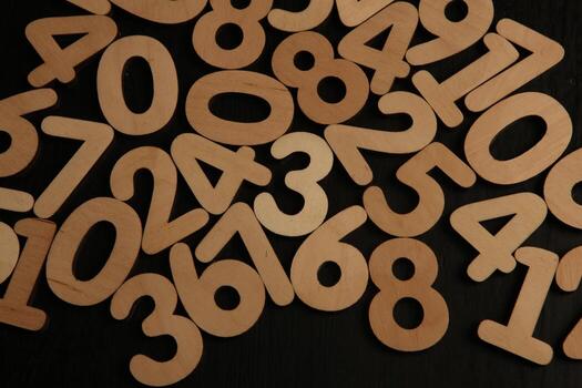 Background of numbers. from zero to nine. Numbers texture. Finance data concept. Mathematic. Seamless pattern with numbers. financial crisis concept. Business success. photo