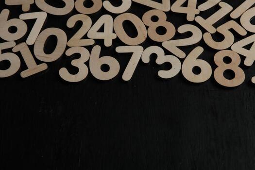 Background of numbers. from zero to nine. Numbers texture. Finance data concept. Mathematic. Seamless pattern with numbers. financial crisis concept. Business success. photo